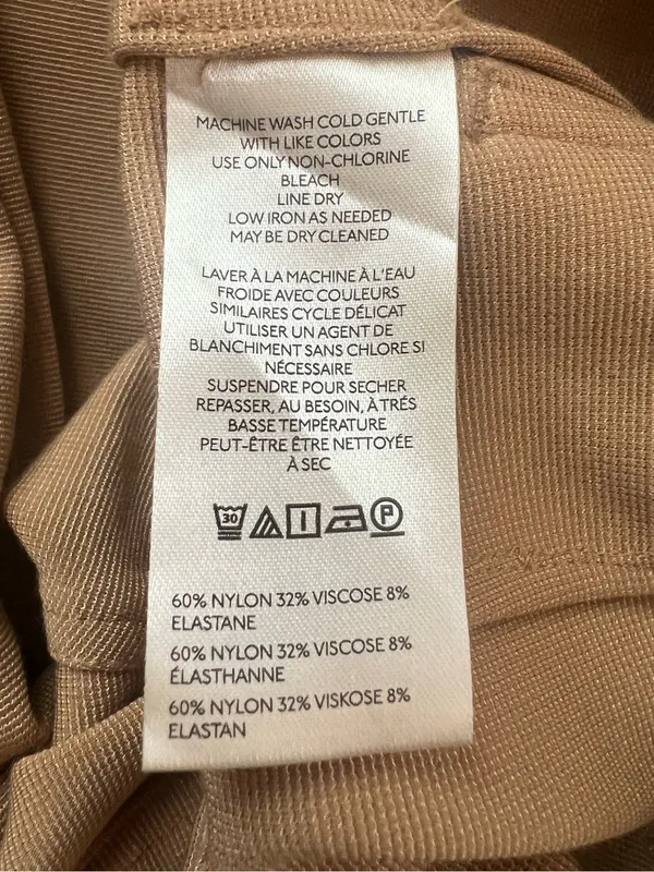 Anthropologie Maeve The Colette Knit Crop Wide-Leg Pants Size 28 True Camel Tan - Image 11