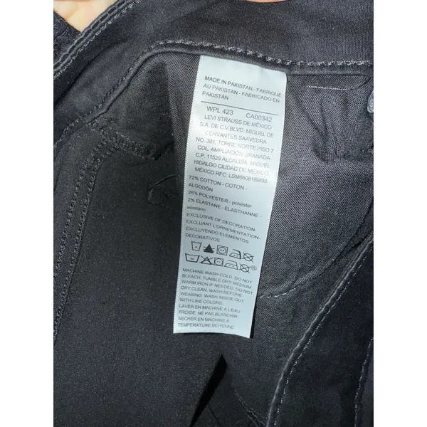 Signature Levi Strauss Jeans Women's 10 Short Black‎ Mid-Rise Skinny 30x28 - Image 5