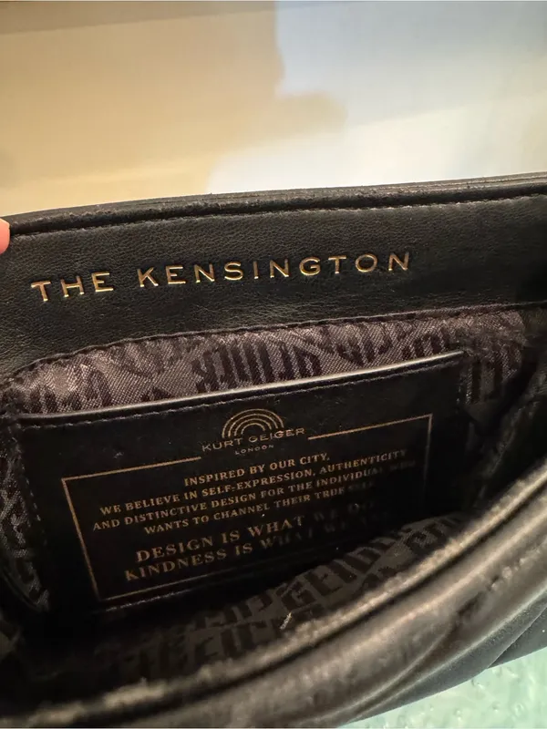 Kurt Geiger Mini Kensington Black Leather Crossbody Bag - Image 15