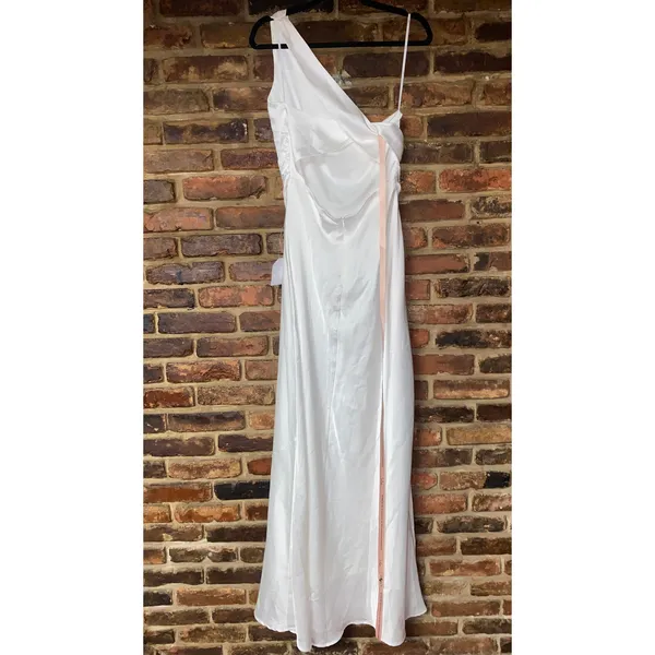 NWT Lulus Effortlessly Sensational White Satin Backless Maxi Dress Size Large - Image 7