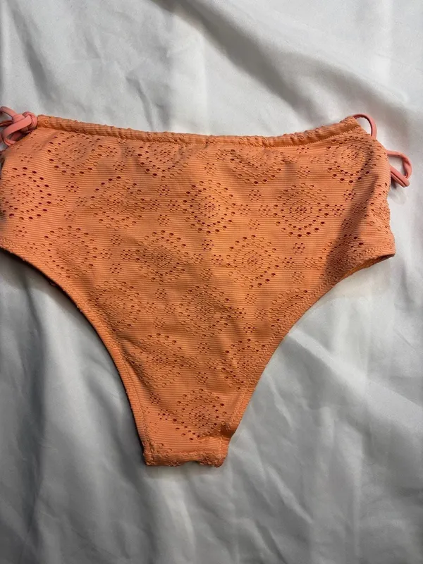 Aerie Swim Hi-Rise Perforated Side-Tie Bikini Bottom - Image 2
