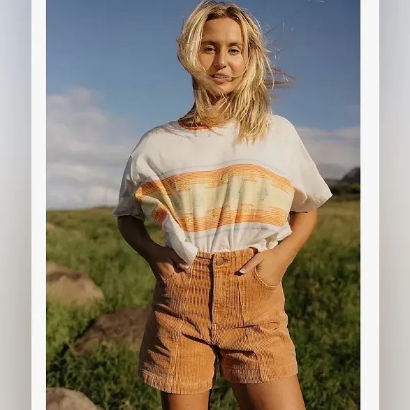 BILLABONG X WRANGLER Women’s Border Line Jaquard Short Sleeve Graphic Tee - Image 2