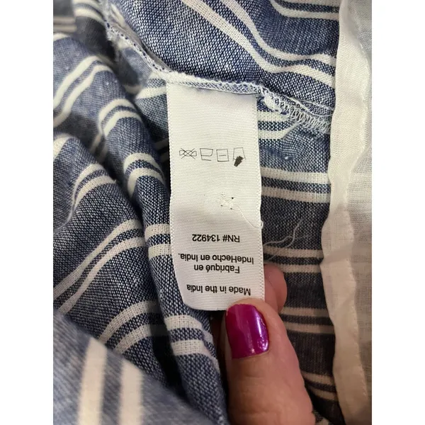 Emerson Fry‎ x Love Tomas Striped Smocked Cotton Maxi Dress Puff Sleeve XS/S - Image 7