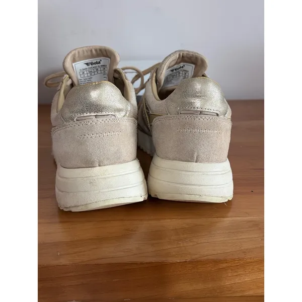 Gola‎ Chicago Glimmer Gold Sun Metallic Suede Sneakers CLB428 Womens 6 - Image 5