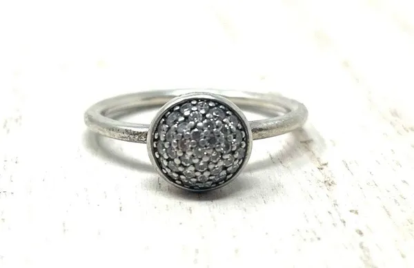 Pandora cluster dome ring, sterling silver, size 56 or 7.5 - Image 2