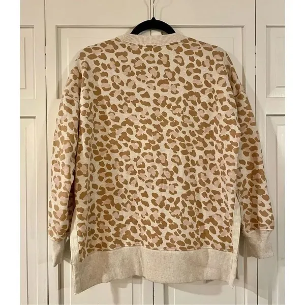 Aerie leopard oversized cozy sweater size xs - Image 7