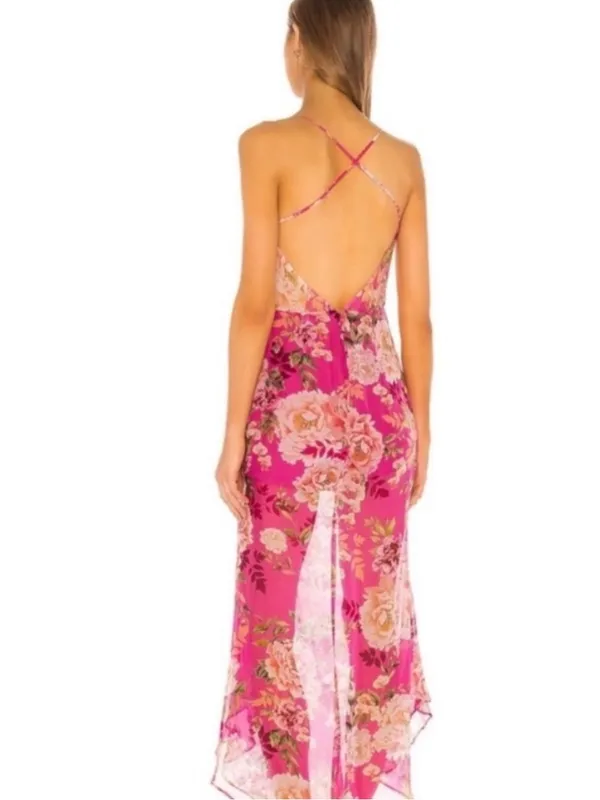 Sau Lee Fredia Pink Floral Dress Size 2 - Image 2