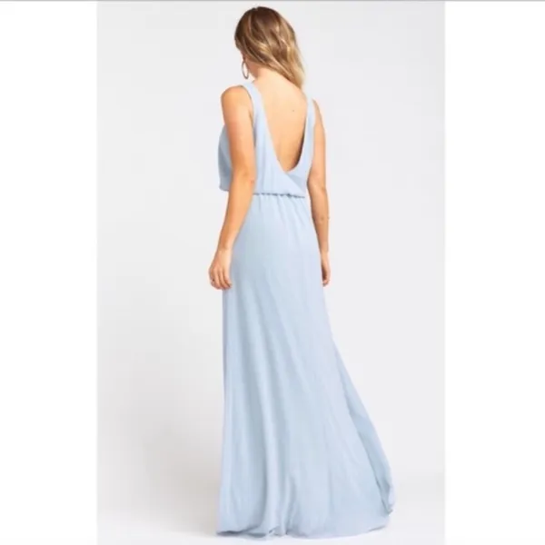 NWT Show Me Your Mumu Kendall steel blue maxi dress SMALL - Image 4