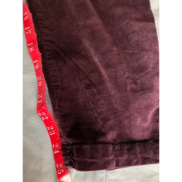 Free People Panther Corduroy Paperbag Pants Purple High‎ Rise Tapered XS - Image 4