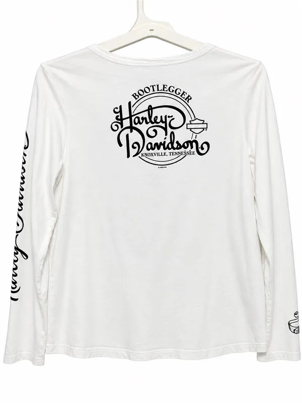Harley-Davidson white graphic tee Bootlegger Knoxville Tennessee XL - Image 2