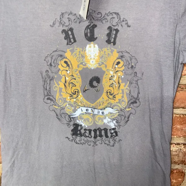 New Los Angeles Rams Next Level Apparel Gray Graphic T-Shirt Women's Size Large - Image 2