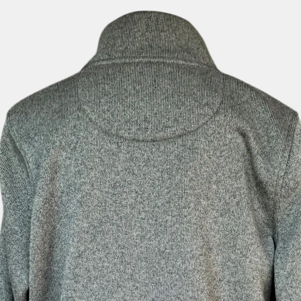 LL Bean Fleece Green Pocket High Snap Collar Pullover Sz L‎ Size L - Image 6