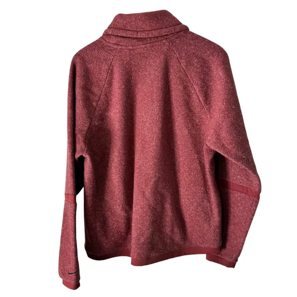 Nike Therma-FIT Pullover Hoodie‎ Women's Large Red Heathered Drawstring - Image 6