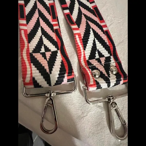 Stylish Geometric Pattern Crossbody Strap Pink - Image 2