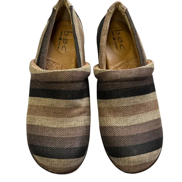 B.O.C. Women's Nadiyya Striped Clogs Comfort Slip On‎ Wood Heel Boho Size 7.5 - Image 5