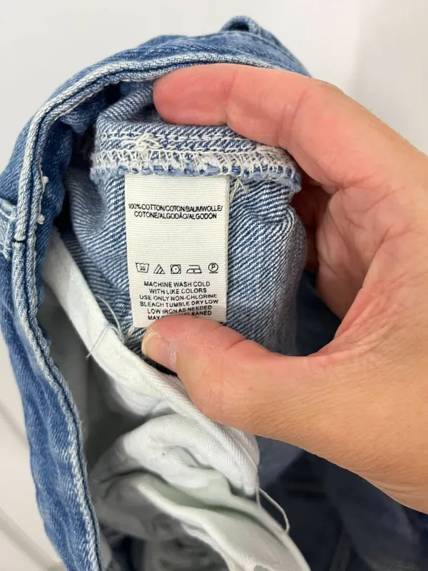 Free People Size 2 Blue Denim Shorts with Lace Trim - Image 6