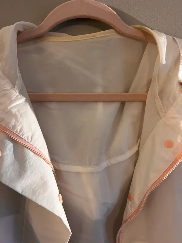 Fabletics White & Pink Windbreaker Jacket - Image 7