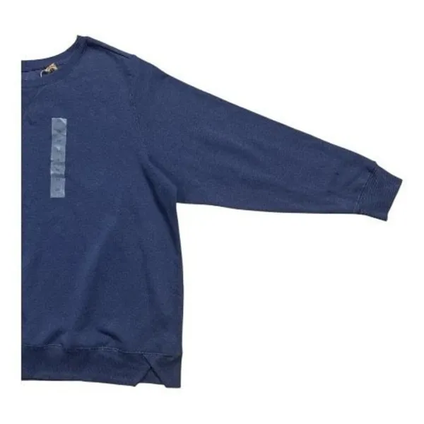 Women Navy Blue Cotton Sweatshirt Plus Size 2X Crewneck Fleece Athletic DIP - Image 5
