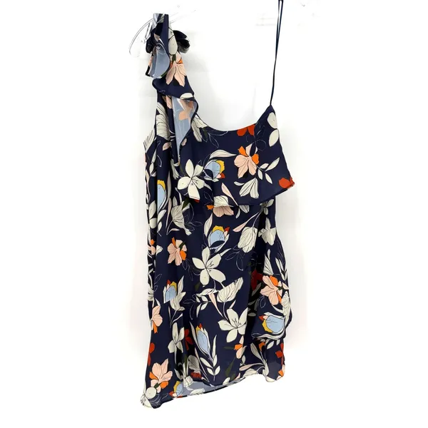 Parker Moon Dance Shift Dress Womens M Navy Floral Boho Romantic Feminine Party - Image 9