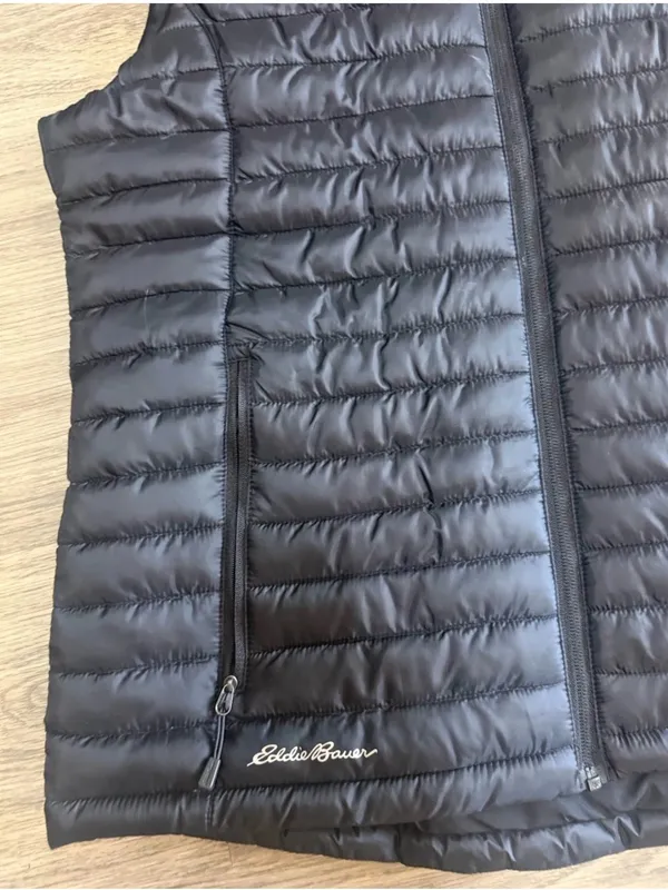 Eddie Bauer Women’s Black Zip Up Best Mountain Logo Size L NWOT - Image 6
