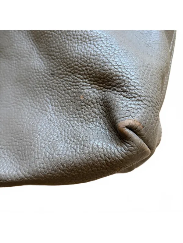 Cuyana Pebbled Leather Tote Bag Purse Taupe Monogram CAS - Image 3