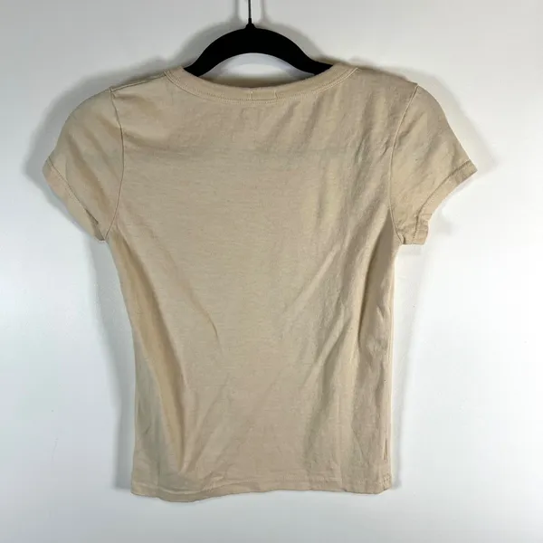 Brandy Melville "Electric Circus Lady Violentina" Graphic T‎ Shirt Cream Cotton - Image 5