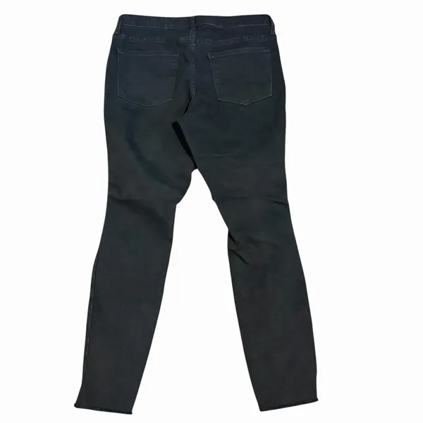 Universal Thread Women's Black Jeans Size 10 Mid Rise Skinny Distressed Raw Hem - Image 3