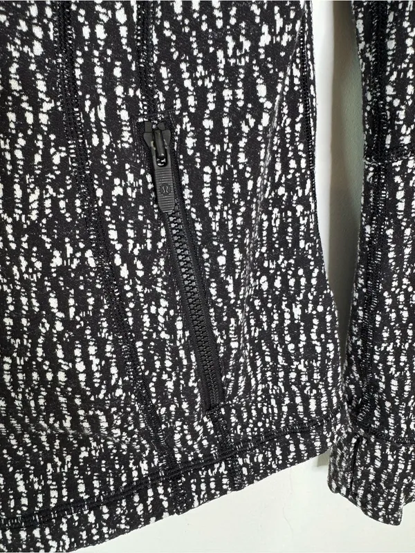 Lululemon Define Jacket Zip Front‎ Knotted Jacquard Black White Women’s size 6 - Image 14