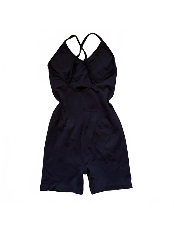 Alo Yoga Seamless Ribbed Favorite Romper Jumpsuit Black Women's Size Large - Image 4