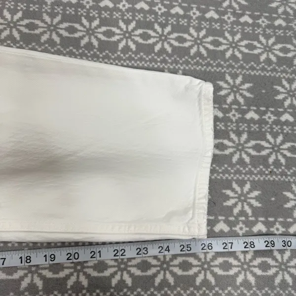 Abercrombie & Fitch Curve Love The Ankle‎ Straight Ultra High Rise White 34/18 - Image 12