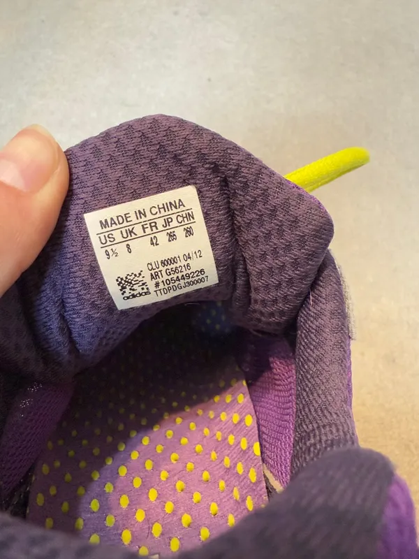 Adidas Purple Grey Clima Cool Sneakers Size 9.5 - Image 4