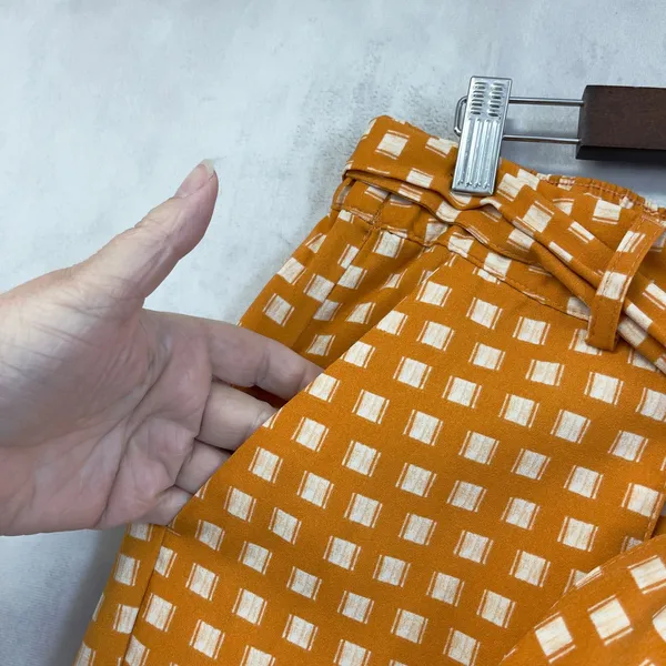A New Day Geometric Print Shorts Womens Large Tie Waist Minimal‎ Preppy Mod - Image 4