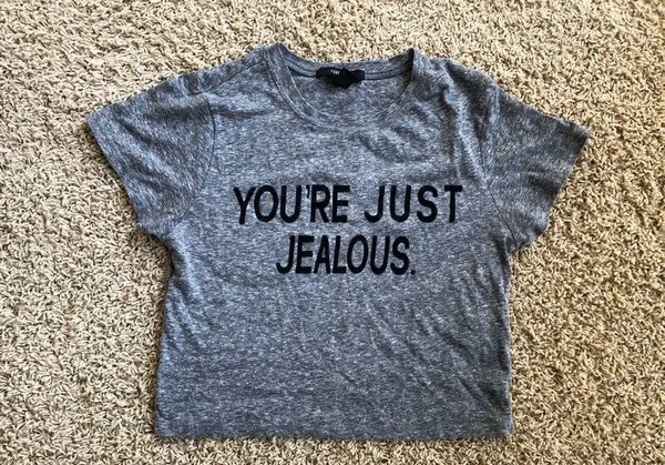 F21 you’re just jealous crop top Sz S - Image 6