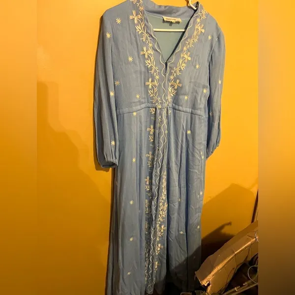 Brass‎ & roe medium blue maxi dress Blue - Image 3