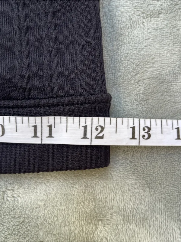 ALO Yoga cable knit black sports bra yoga Pilates gym activewear running size XS - Image 7