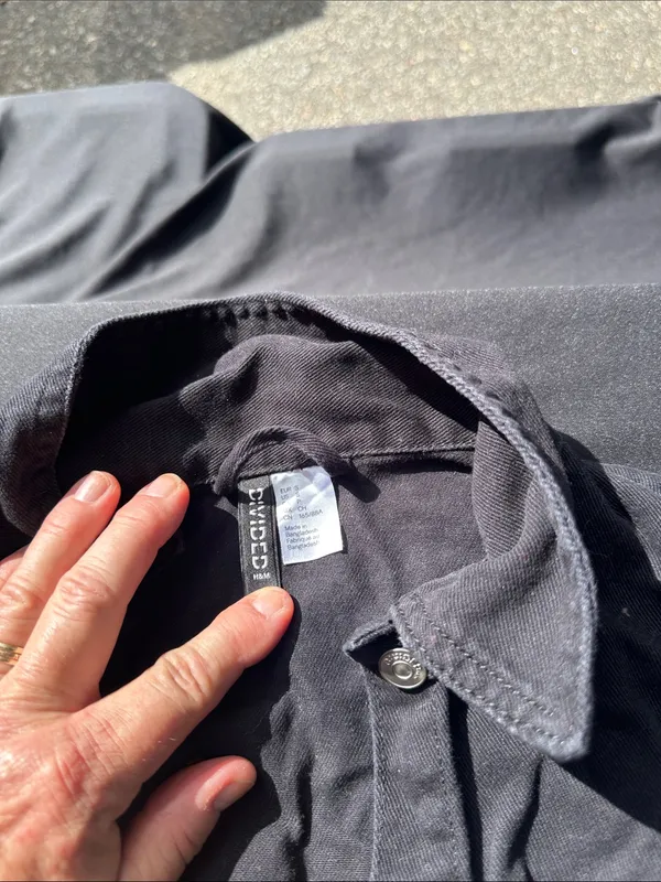 Divided Black Cropped Kids Jean Jacket - Image 2