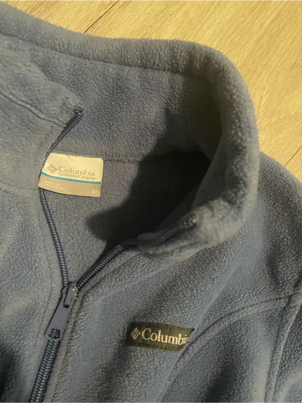 Columbia Light Blue Full-Zip Fleece Jacket - Image 2