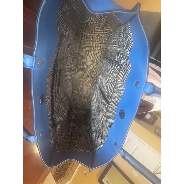 REBECCA MINKOFF BLUE LEATHER TOTE Bag - Image 16
