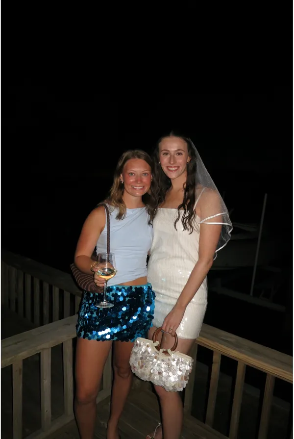 12th Tribe Dress Mini White Sequin - Image 4
