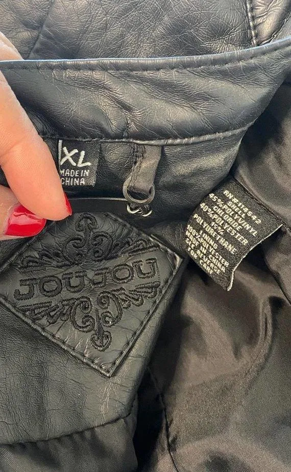 Faux Leather Jacket Size L - Image 7