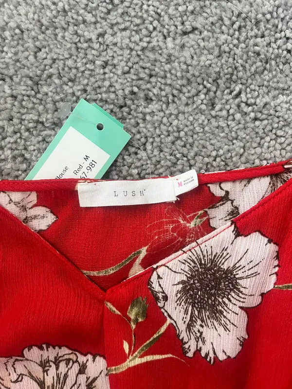 Lush Clothing Red Floral Tank Top - Image 4