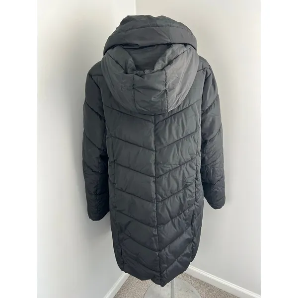 Madden Girl Black Long Hooded Puffer Winter Coat 2XL - Image 3