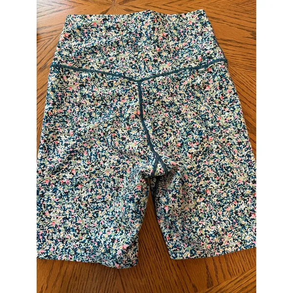 Sage Collective Activewear Set Women S/M Floral Sports Bra Biker Shorts Blue - Image 5