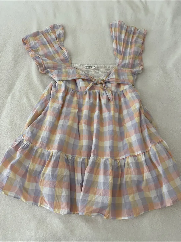 Amanda Uprichard | Goldie Pastel Gingham Mini Dress - Image 3