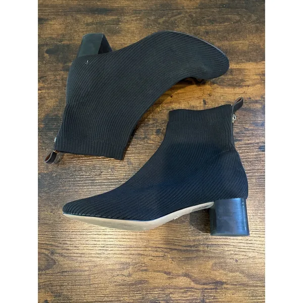 KURT GEIGER LONDON Mini‎ Elmer Ankle Boots womens size 40.5 9.5 Ribbed Fabric - Image 3