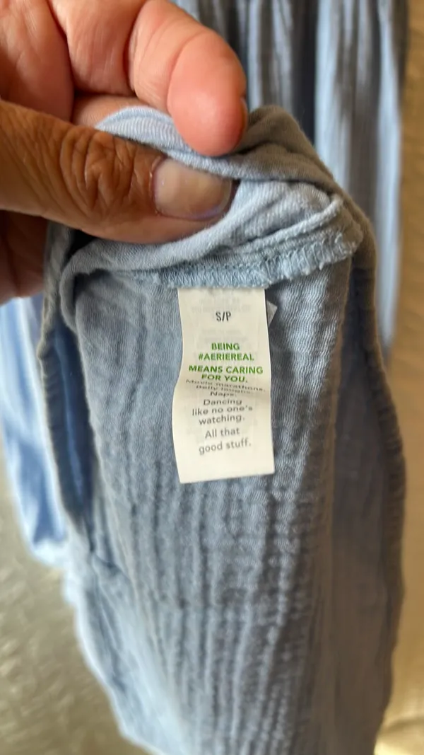 Aerie Sundress Small like new pale blue color with gauzy bottom - Image 2