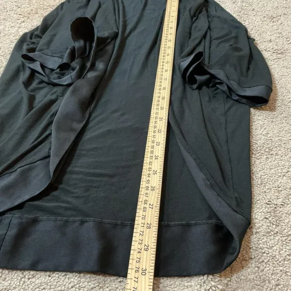 Victoria's Secret Black Satin Trim Kimono Robe Cardigan M‎ Sheer Goth Grunge - Image 5