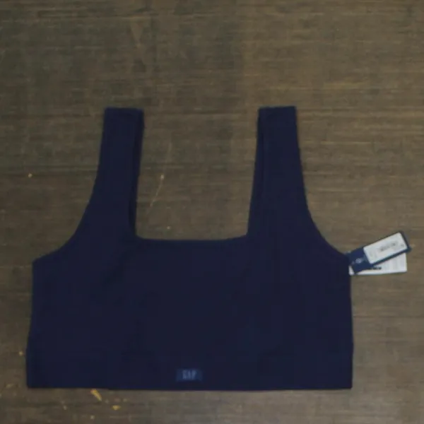 NWT Gap Body Logo Comfort Square-Neck Knit Bralette GPW01052 Elysian Blue L - Image 2