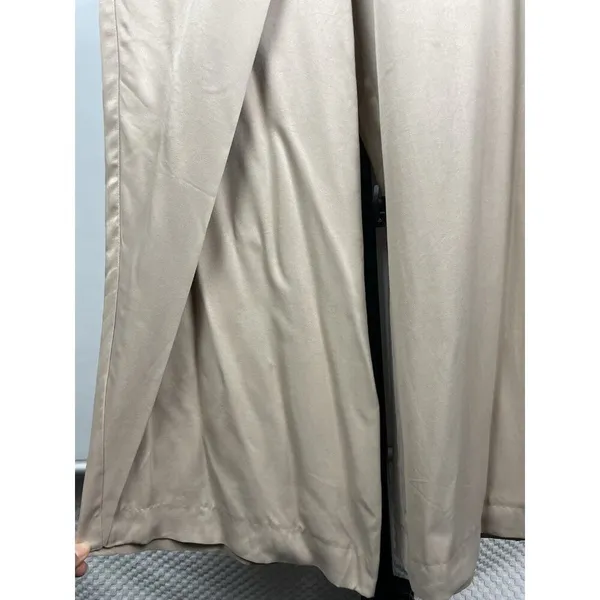 Zara Woman SS23 Tan Satin Effect Blend Drape Pareo Wide Leg Pants Ecru Size‎ L - Image 2