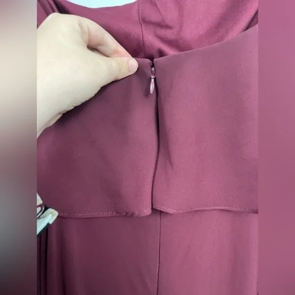 NWT Bill Levkoff Bridesmaid Dress Style 7006 in The Color Wine 2 Prom Wedding - Image 5